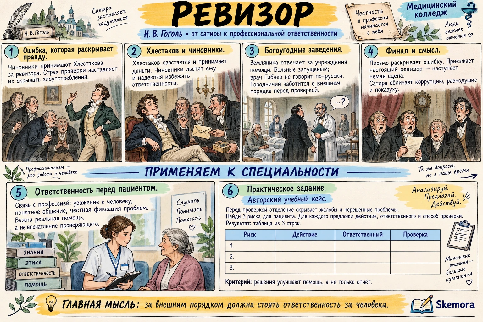 «Ревизор»: конспект и учебный кейс об ответственности перед пациентом
